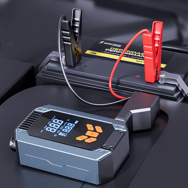 Car Wireless Air Pump Portable Car Emergency Jump Starter Integrated Machine Automatic Tire Inflator for Vehicles