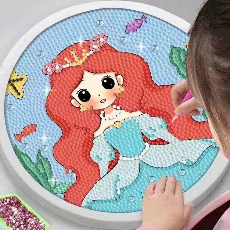 20 * 20cm children's cartoon princess puzzle DIY diamond painting children's handmade DIY diamond sticker