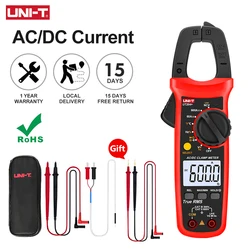 UNI T UNI-T UT202A + UT204 + ดิจิตอล AC DC Clamp Meter มัลติมิเตอร์ True RMS 400-600A Auto Range โวลต์มิเตอร์การทดสอบความต้านทาน