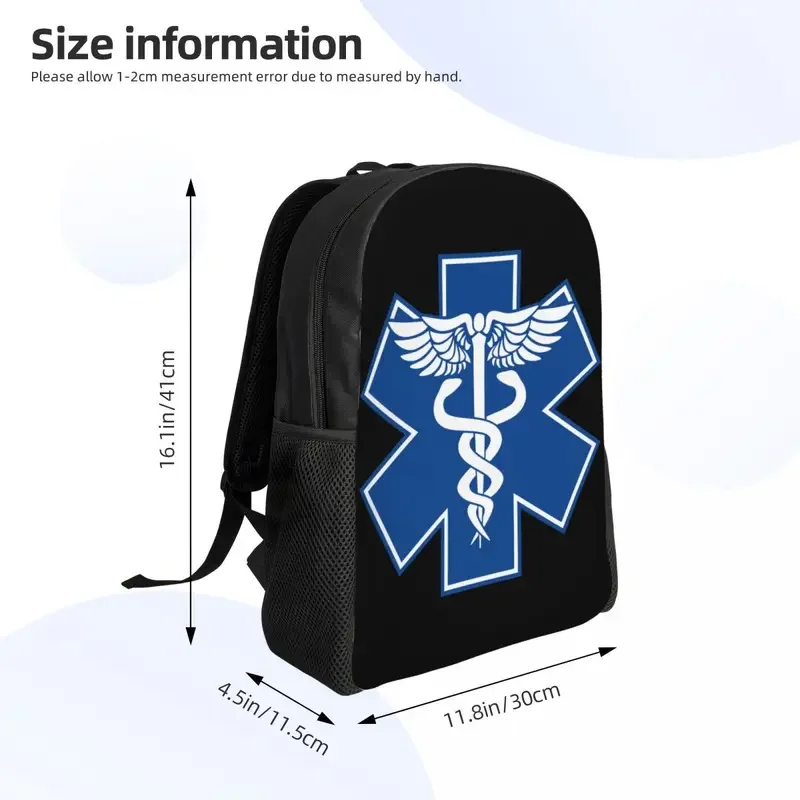 EMT-Sac à dos personnalisable pour ordinateur portable 15 pouces, accessoire de soins de santé paramédicaux