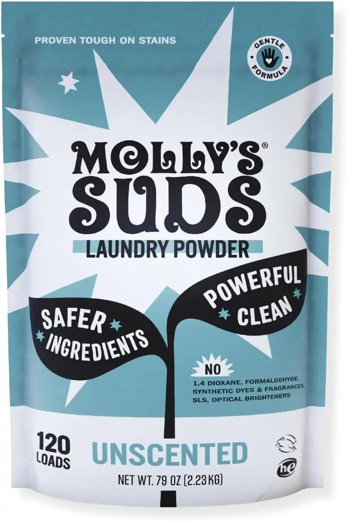 Laundry Detergent Powder 120 Loads Unscented Sensitive Skin Stain Fighter