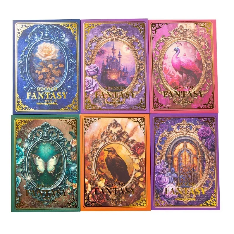 30 Lenzuola Materiale Carta Rococò Pavone Farfalla Luce di Luna Blu Riviste Fiore Rosa Castello Amore Scrittura Scrapbook 177*115MM