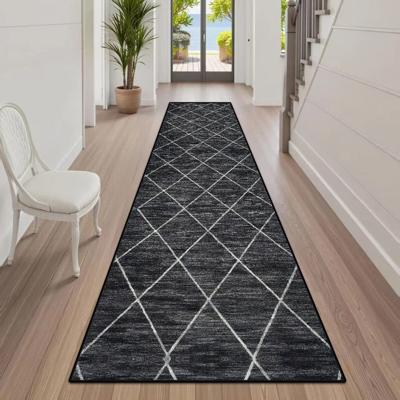 Nordic Geometric Carpet Runner Living Room Decorative Hall Runner Rugs Passageway Home Bedroom Aisle Floor Mat Lounge Doorway