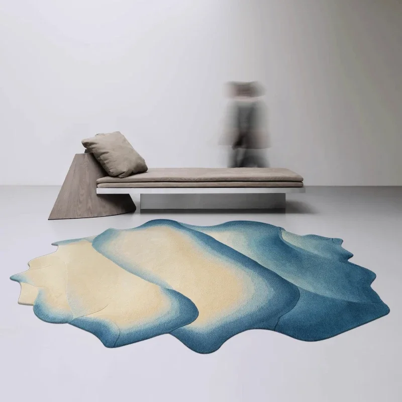 Thick Washable Floor Mat Home Fluffy Soft Rug Irregular Shapes Bedroom Decor Gradient Carpet Large Area Carpets for Living Room