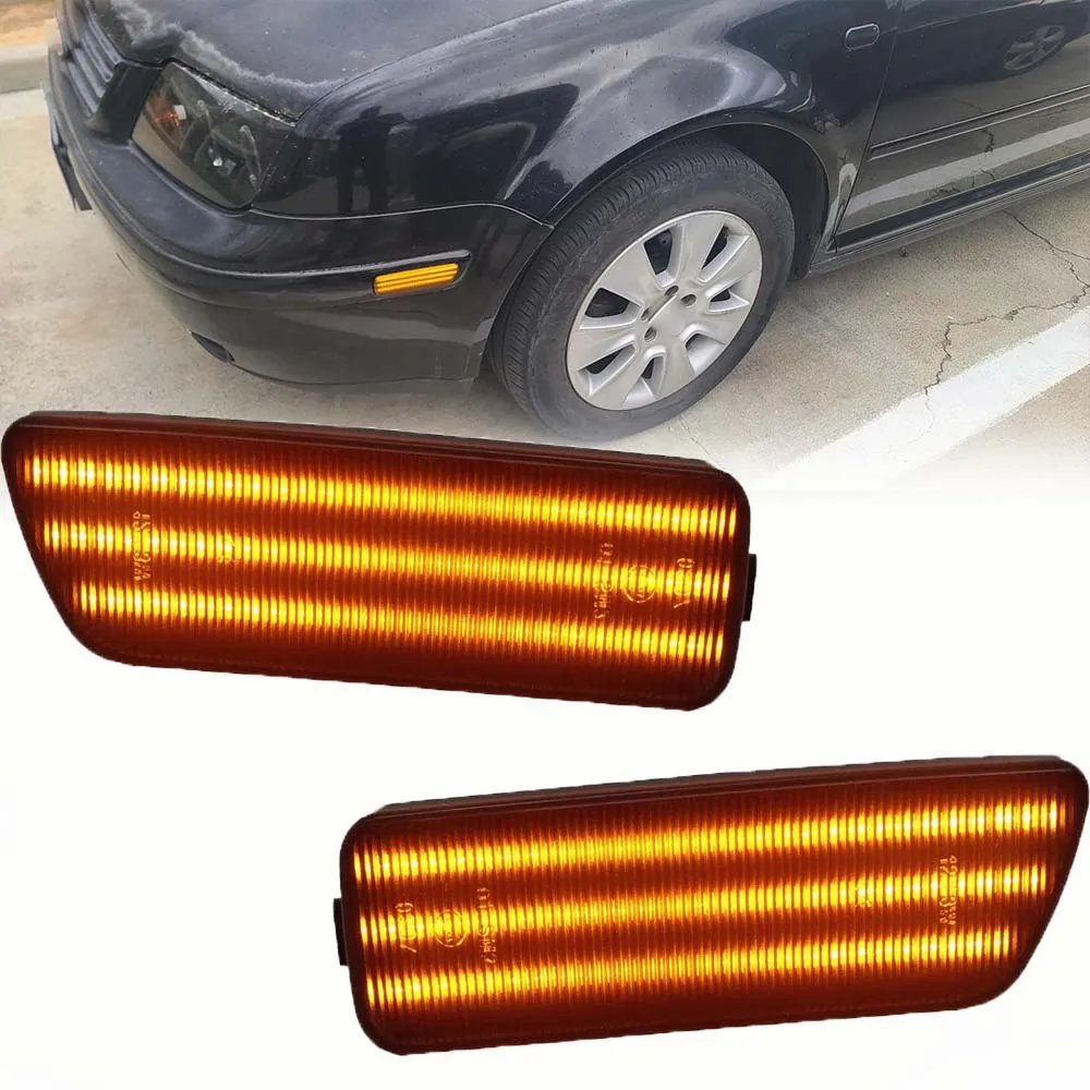 

2 шт. для VW Golf MKIV Golf MK4 GTI/R32 Gen4 Jetta Cabrio, передний бампер, светодиодный боковой габаритный фонарь, расклешенные лампы крыла OEM # 1J0945071B