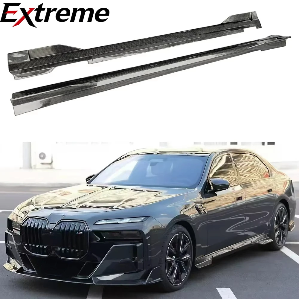 High Quality DRY Carbon Fiber MSY Style Side Skirts for BMW 7 Series I7 G70 2023-2024 Bodykit
