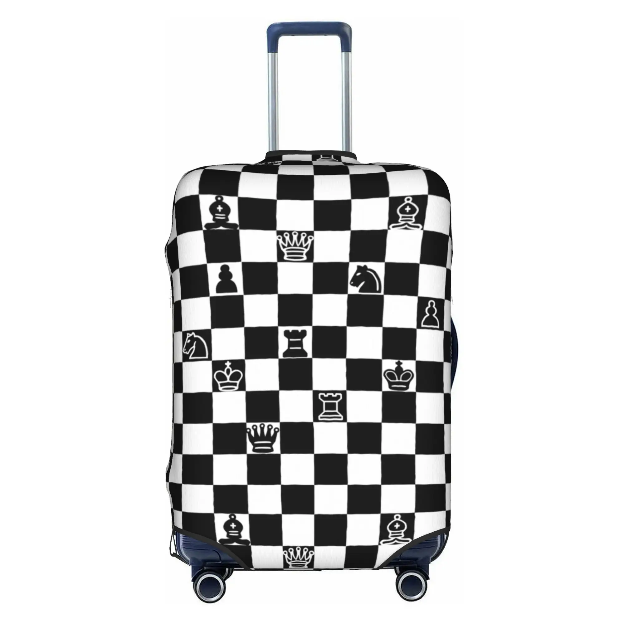 Chess Lover Luggage Cover Protector Funny Chessboard Game Travel Suitcase Protective Cover for 18-32 Inch