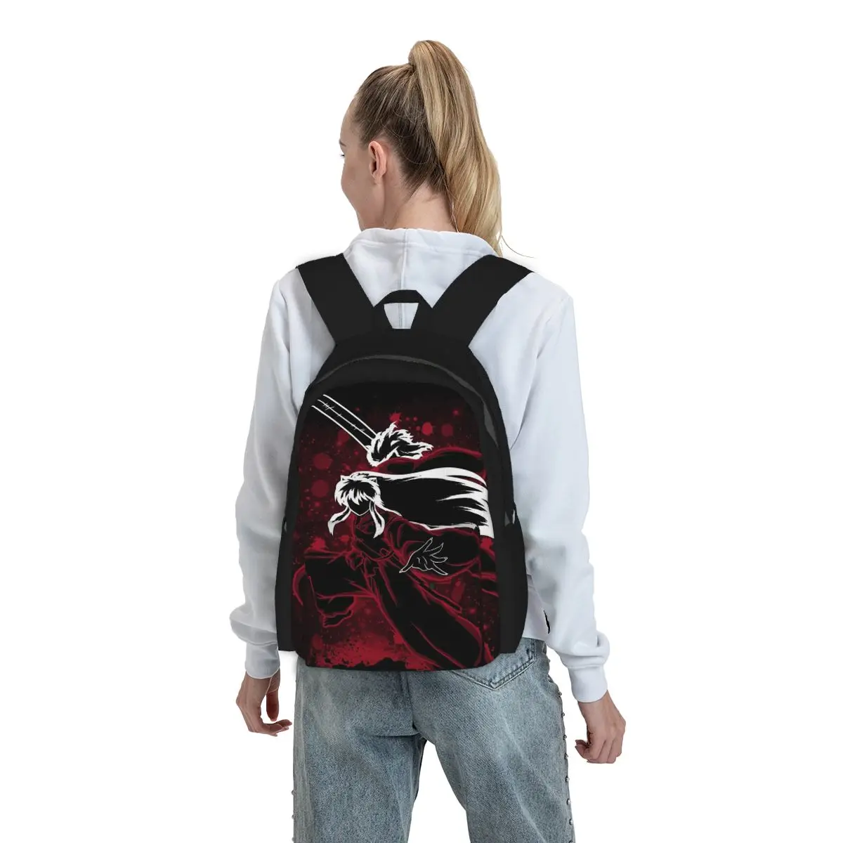 

Inuyasha Anime Backpack Student BookBag Kids School Bag Laptop Shoulder Bags for Men Women