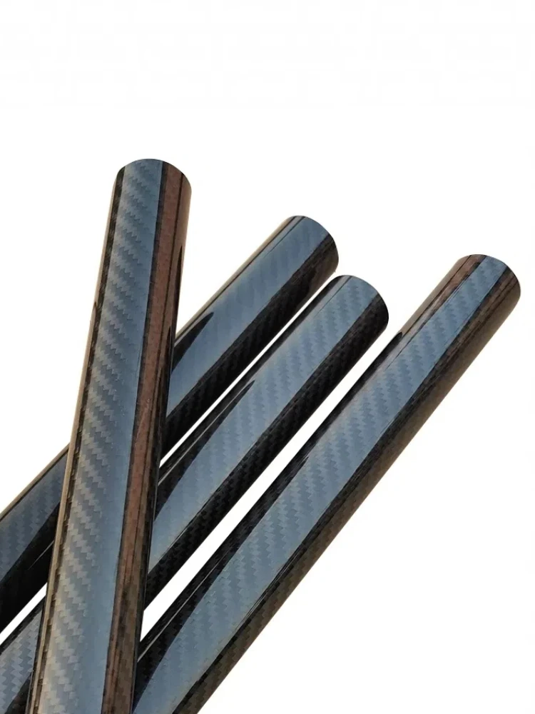 1pcs1000mm long carbon fiber tube OD25mm 26mm 27 30mm 32mm 35mm40mm 45mm 50mm 60mmtwill gloss carbon fiber pipe fabric