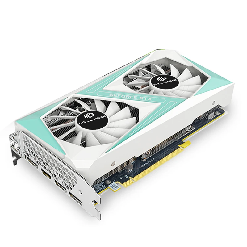 Mllse RTX 2070 8GB Video Card Graphics Card GDDR6 256Bit PCIE PCI-E3.0 16X 1470MHz 2304units DP*2 HDMI*1 DVI rtx 2070 8G Gaming