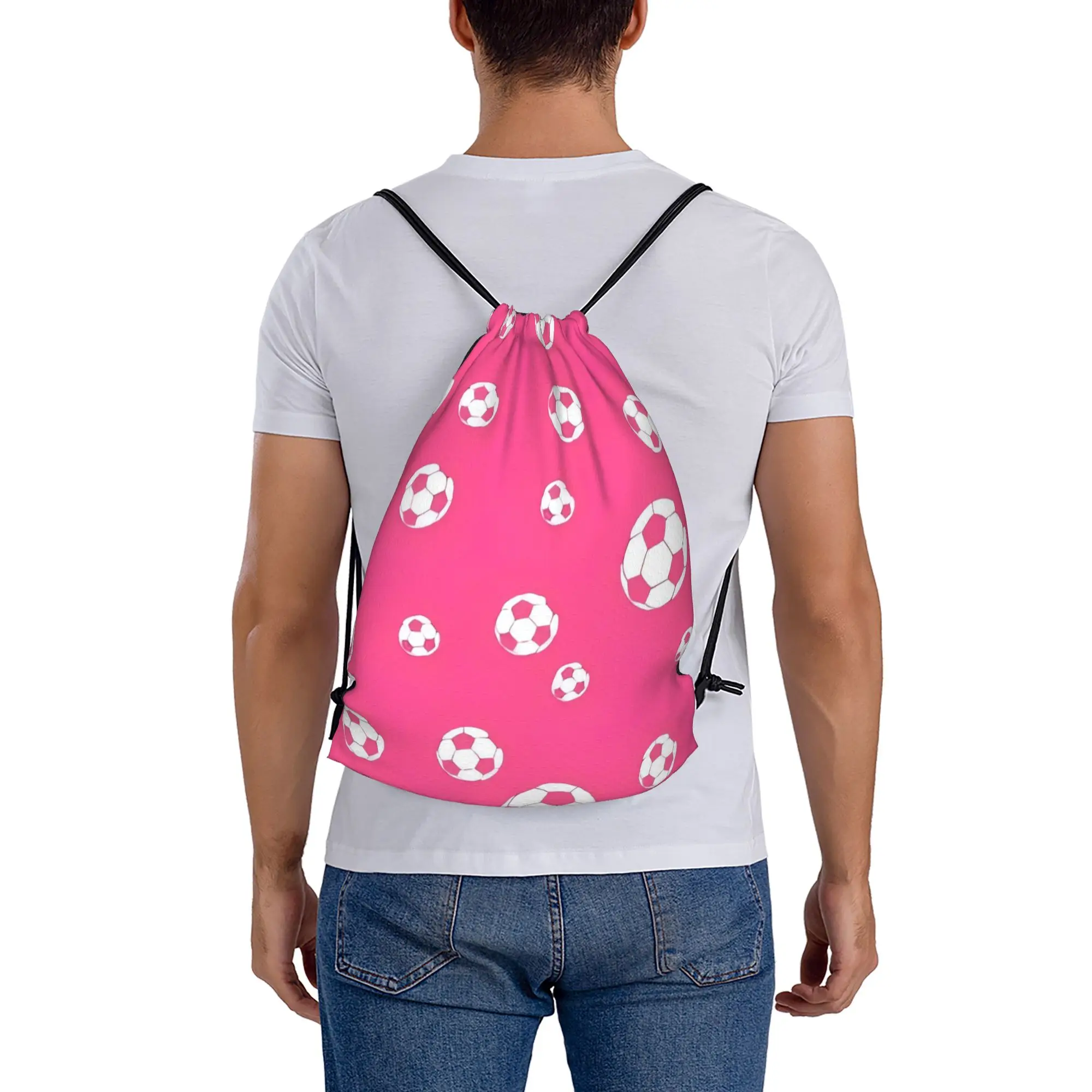 Soccer Football Fan Merch 67  Drawstring Bags Hiking Unisex Storage Organize Bundle Pocket Rope Bag