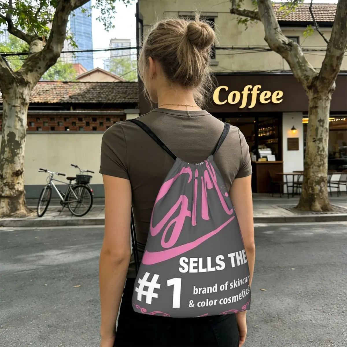 

Mary Kay Cosmetics Backpacks Casual Drawstring Bags Shoes Bag Book Bags for Man Woman Students