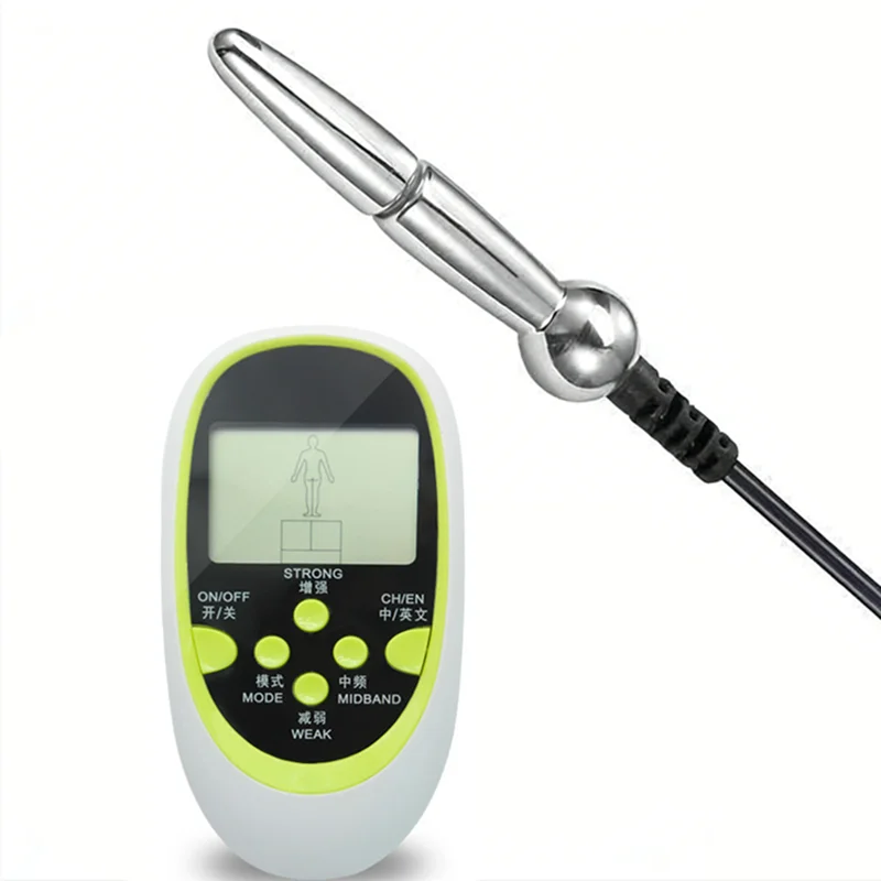 Metal Penis Plug Short Urethra Sounding Rod 8 Modes Electric Shock Horse Eye Stimulation Urethral Masturbation Sex Toys for Men
