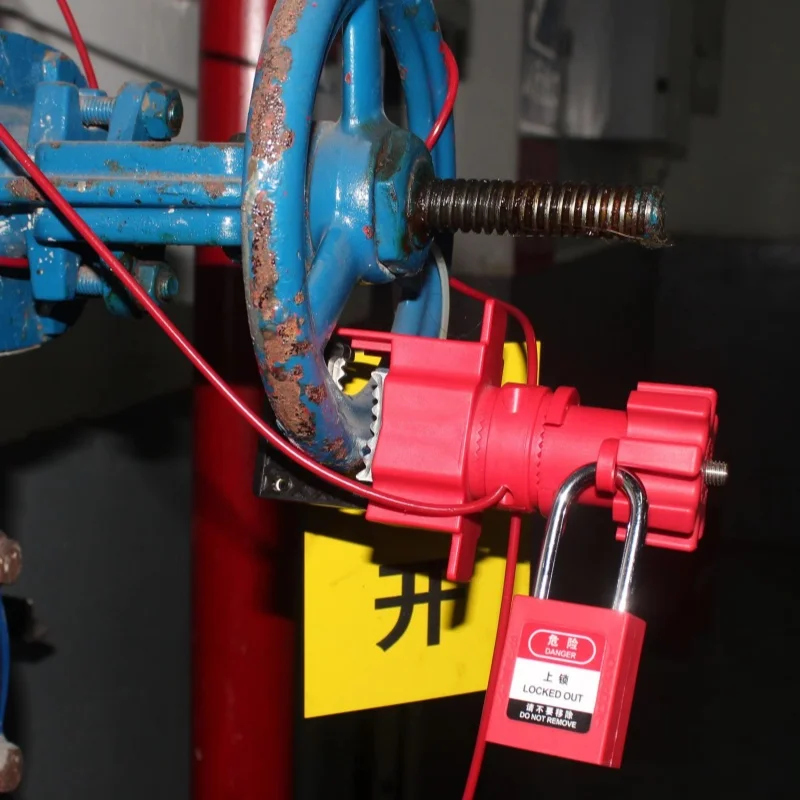 Free shipping Single arm Safety universal ball valve lock PA Locking mark for ball valve of industrial pipe