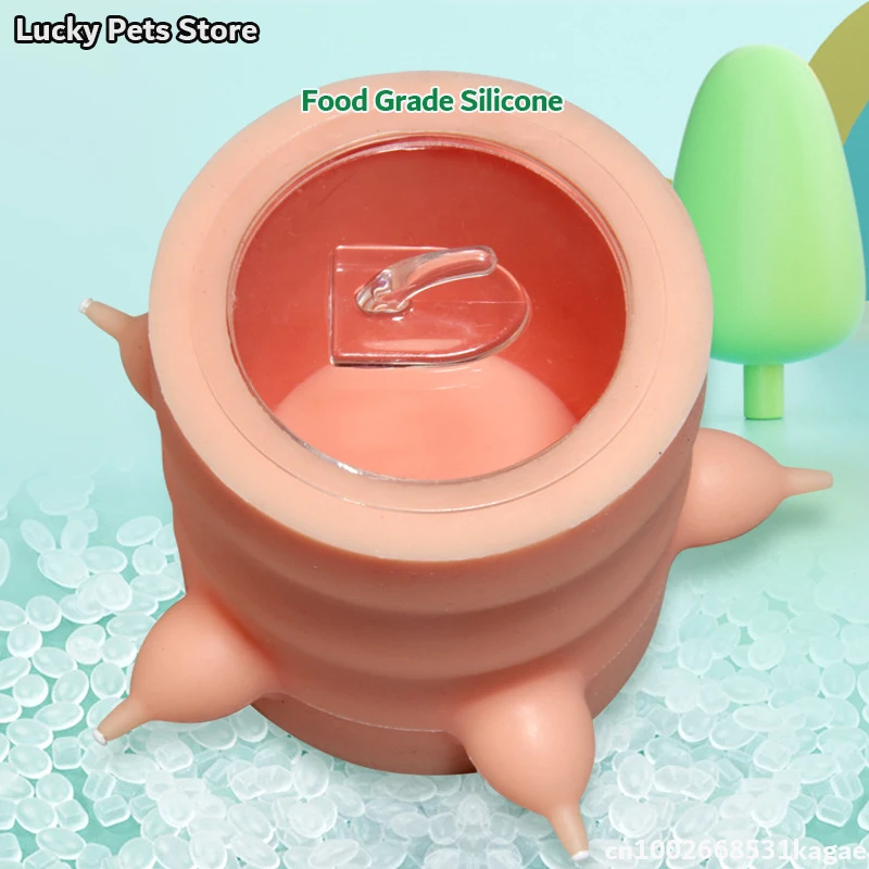 200/350/400/600ml Cat Dog Feeder with Teats Suckle Bionic Silicone Nipples Milk Bowl Breastfeeding Puppy Kitten Nursing Bottle