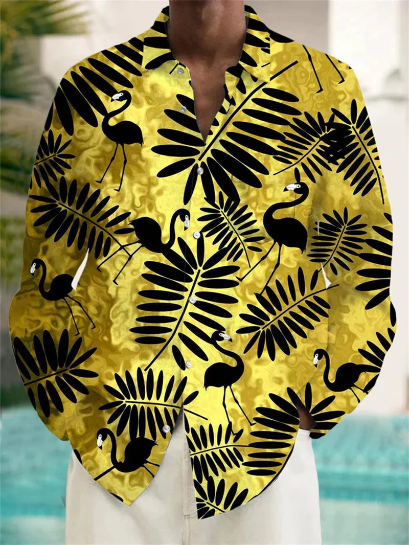 Men's Creative Black and White Wolf Leopard Shirt Business and Leisure Street New Top Shirt Soft and Comfortable 2025