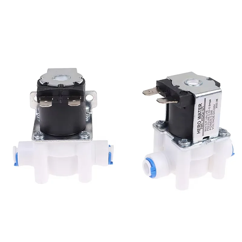 A74G-Inlet Solenoid Valve 24V For Pure Water Machines, For Water Purifiers, Reverse Osmosis Systems-2-Point Quick Connect Design