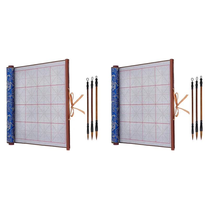 Reusable Water Writing Magic Cloth Inkless Chinese Calligraphy Set Of 6 Traditional Calligraphy Writing Brush Pens Set 1