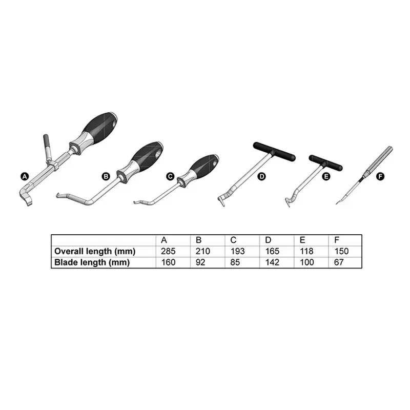 Auto Hook Oil Seal O-Ring Remover Soft Hose Pick Set Precision Stainless Steel Tools