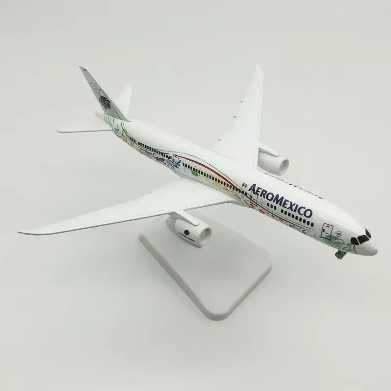 19cm Mexican Air AEROMEXICO Airlines Boeing 787 B787 Airways Alloy Metal Airplane Model Diecast Plane Model & Wheels Aircraft