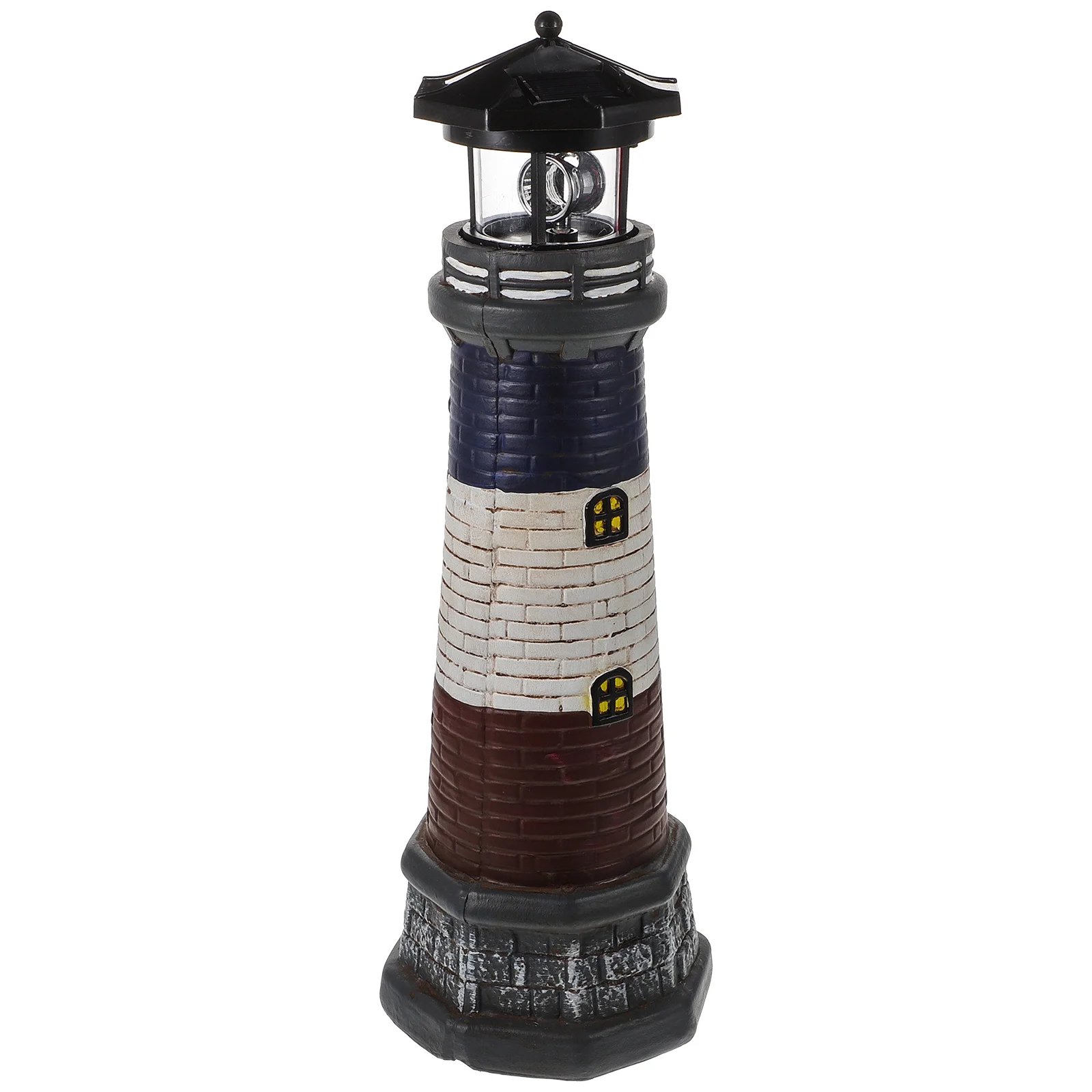 Garden Light Decor Solar Lights Household Resin Lighthouse Ornament Patio Adornment