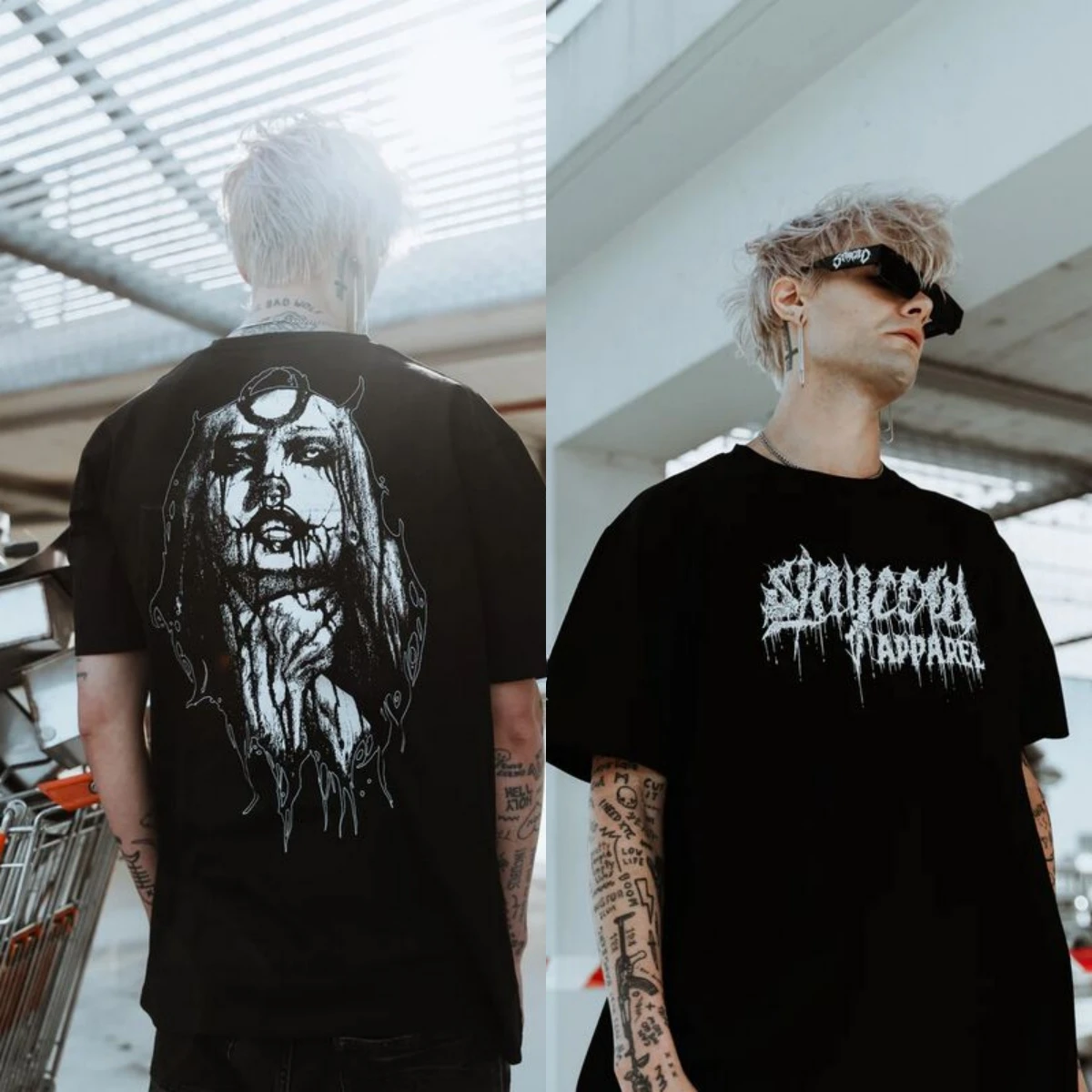 Attitude Stay Cold Tattoo Art T-Shirt Baumwolle Grafik-T-Shirt Herren Damen Sommer Streetwear – Detail 3