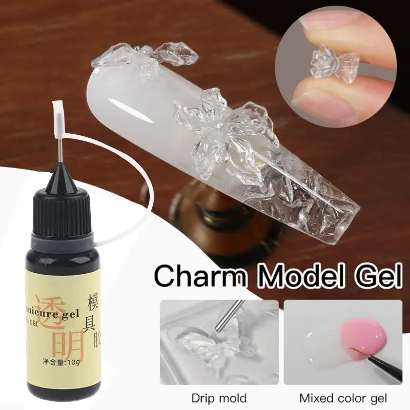 Nail Art Mold Glue Odorless Safe  1Pcs 10g Ideal for Home Manicure Salon DIY Nail Creation Projects