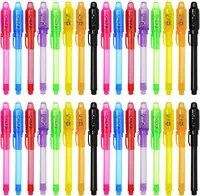 Bolígrafos de Tinta Invisible con Luz UV, 8 Colores Brillantes, para Escribir Mensajes Secretos, Recuerdos para Fiestas de Detectives, Cumpleaños, Navidad