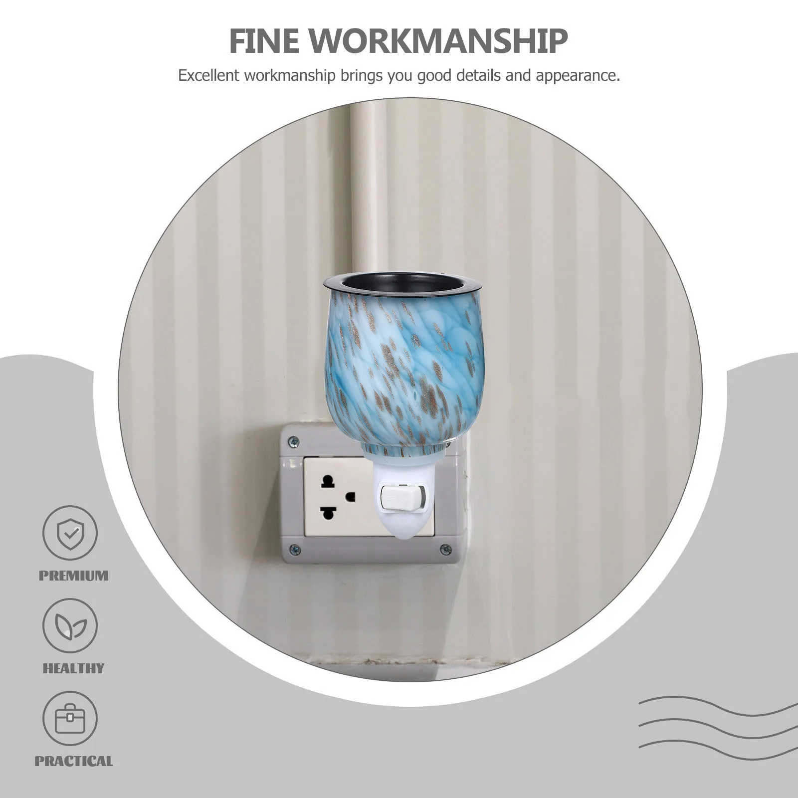 Lampada per fusione della cera Uso cucina Ventilatore di scarico Ventilatore per aromaterapia per la ventilazione della toilette