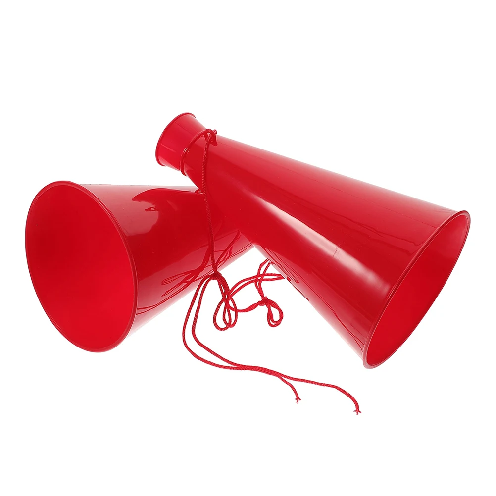

2pcs Portable Plastic Megaphones For Cheering Sports Games Parties Noisemaker Adults Outdoor Events Vibrant Colors