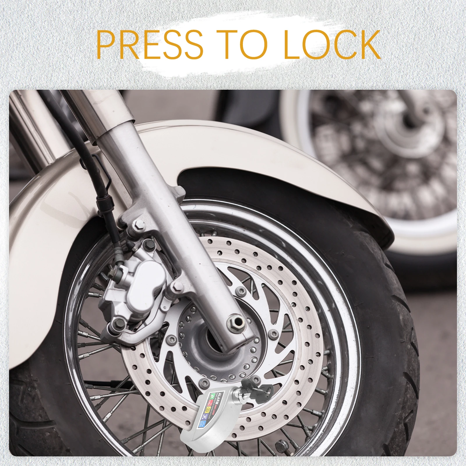 

Alarm Disc Lock Waterproof Motorcycle Anti-theft Disc Brake Lock Alarm Sound 6mm Pin Brake Disc Wheel Security Lock for Motorbik