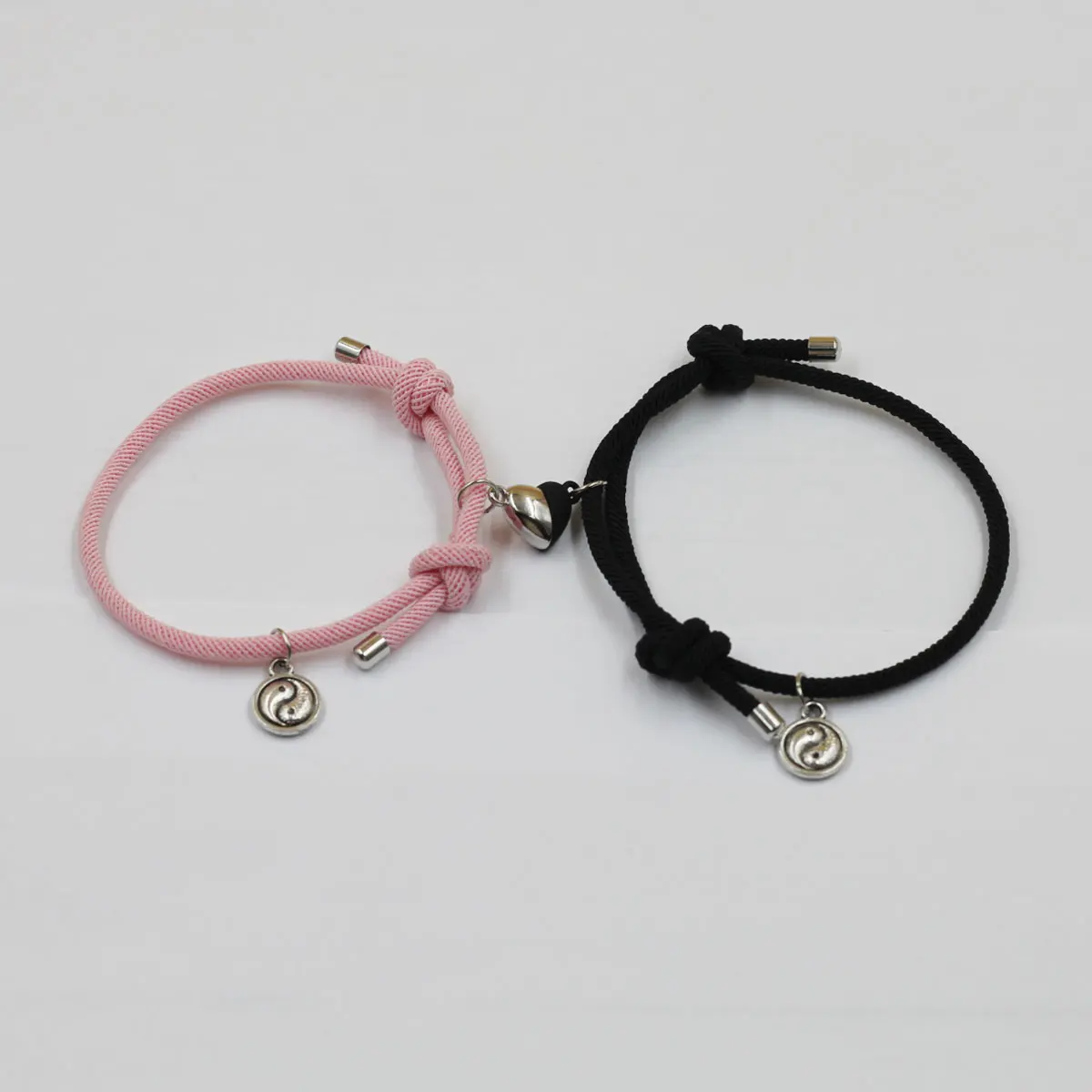 Bracelets Rope Heart Magnetic Clasps Round Taichi The Great Ultimate Pendants Fashion Jewelry