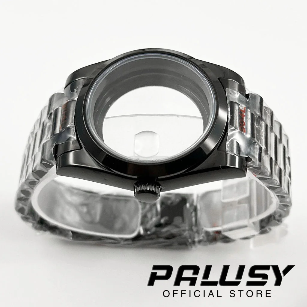 PVD Black 36MM/40MM NH35 Watch Case Stainless Steel Bracelet Sapphire Glass For NH34 NH35 NH36 NH38 NH70 ETA2824 PT5000 Movement