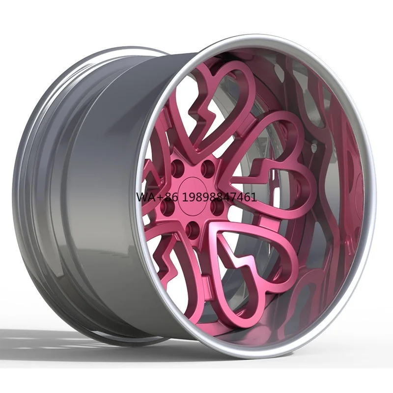 

Новые колеса с сердечками на заказ, 16-24 дюйма, Te37 5x114,3 5x120 5x127, кованые розовые автомобильные диски из сплава Deep Dish для F30 E90 E60 X5, все размеры
