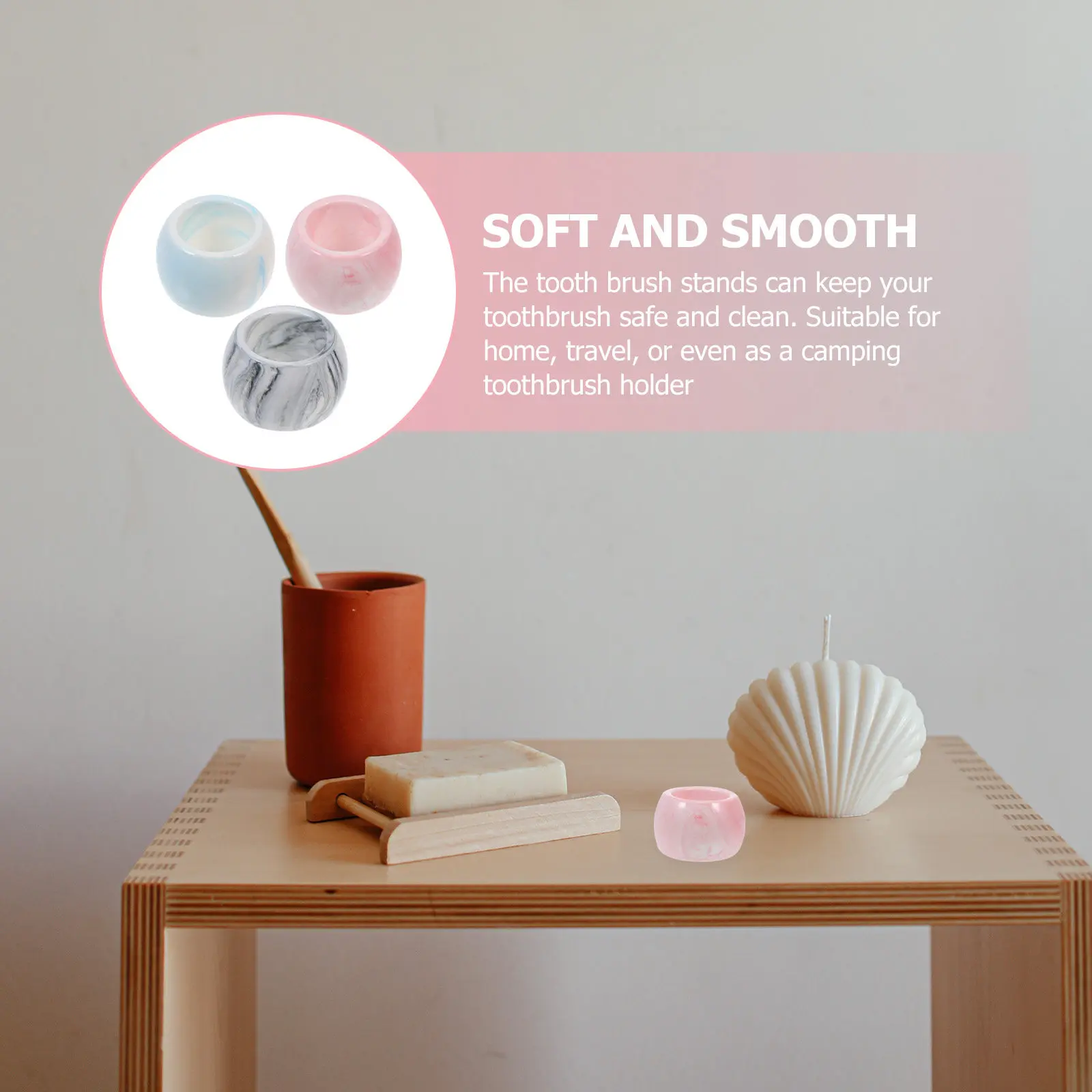 

Набор из 3-х керамических подставок для электрических зубных щеток, органайзер для ванной комнаты, с защитой от скольжения, легко моется, гладкая поверхность