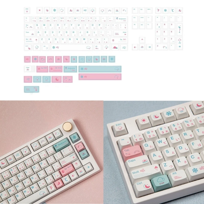 Keycaps 132 teclas XDA Keycap Set para jogos Mecânico Teclado japonês