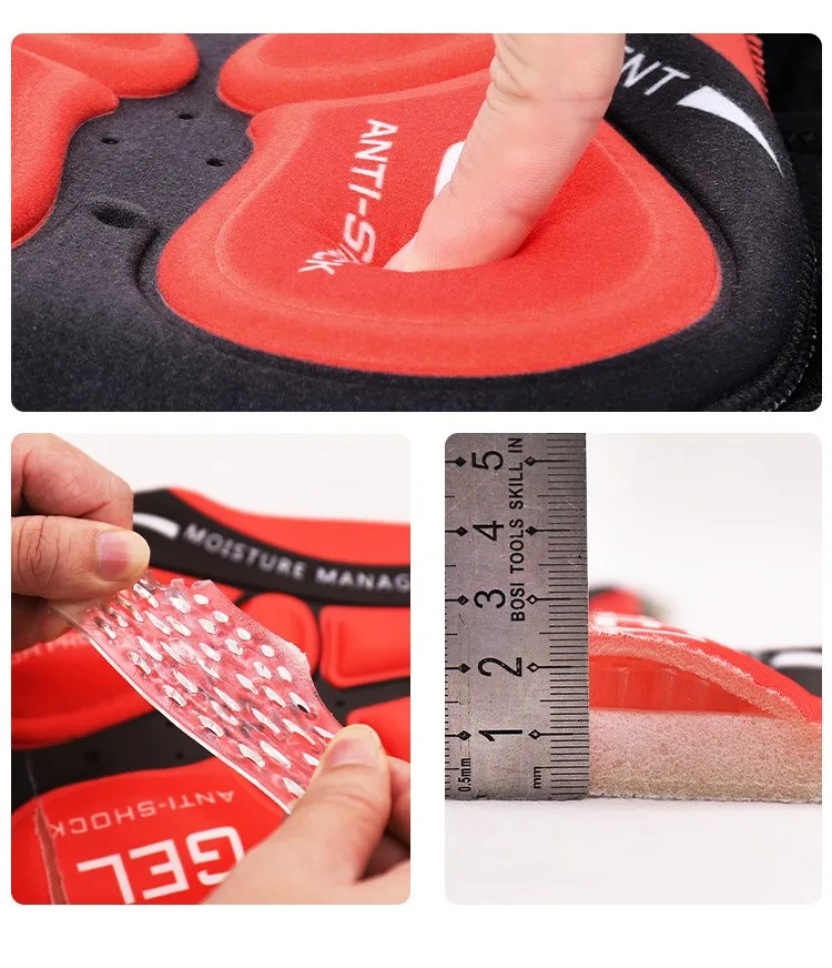 Direktverkauf ab Werk: Gepolsterte Fahrradshorts für Männer und Frauen, atmungsaktive 3D-Gel stoßfeste Fahrradunterhose, MTB-Straßenshorts auf Lager. – Detail 5