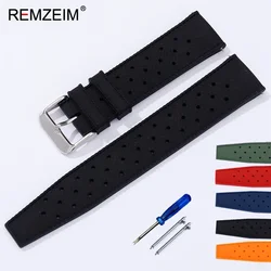 New Tropical Rubber Strap Quick Release Watch Band 18mm 20mm 22mm Silicone Tropic Strap Smart Watch Strap