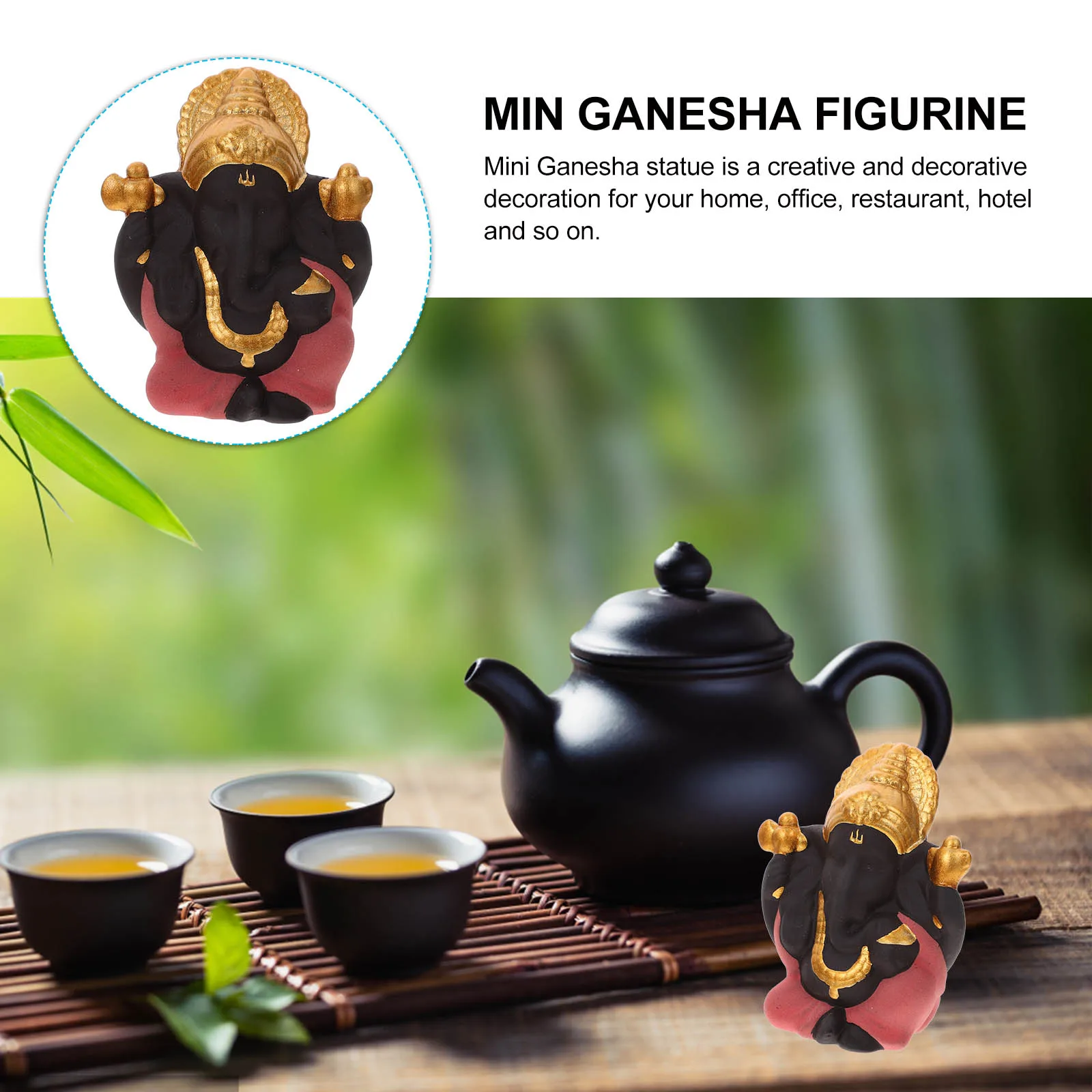 Tea Pet Ornament Statues and Figurines Car Decor Small Dashboard Accessories Clay Sculpture Decoration for Home