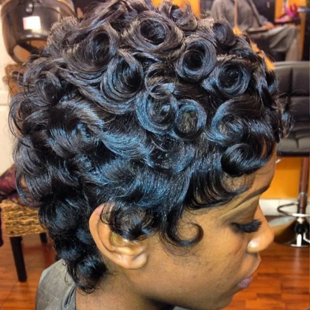 Short Curly Pixie C… - image