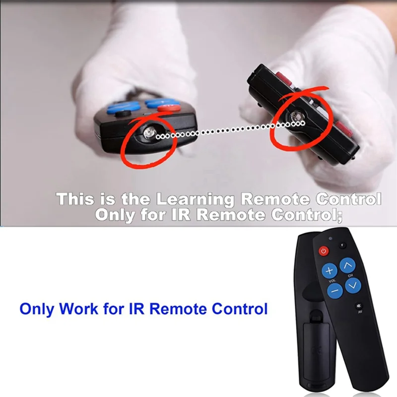 جهاز تحكم عن بعد كامل الذكي، 7 مفاتيح كبيرة، وحدة تحكم نسخ الرمز العالمي لكبار السن لإضاءة صندوق DVD للتلفزيون STB