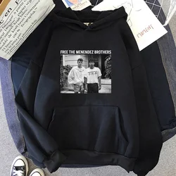 Nicholas Chavez Grafik Hoodies Free The Menendez Brothers Film Druck Sweatshirts Street Hip Hop Unisex Pullover Männlich