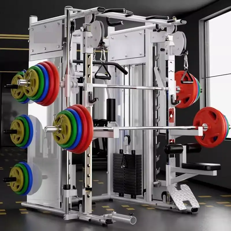 آلة تدريب شاملة متعددة الوظائف سميث رف مقاعد البدلاء الصحافة رف القرفصاء أجهزة لياقة بدنية آلة الكل في واحد #2