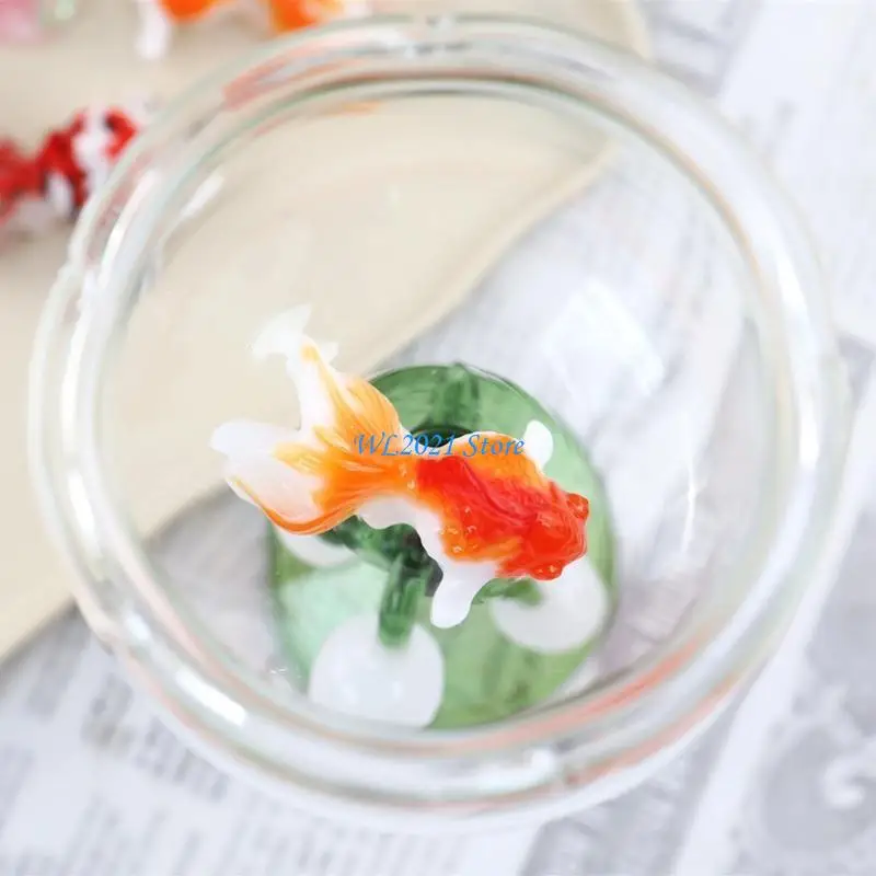 G5GC 2x/set قالب سلسلة المفاتيح للراتنج على شكل سمكة ذهبية قالب سيليكون إيبوكسي للحرف اليدوية #3