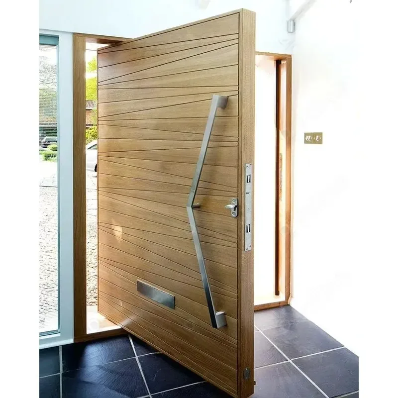 durable custom wooden doors, scratch resistant, with concealed hinges, easy to install and suitable for exterior