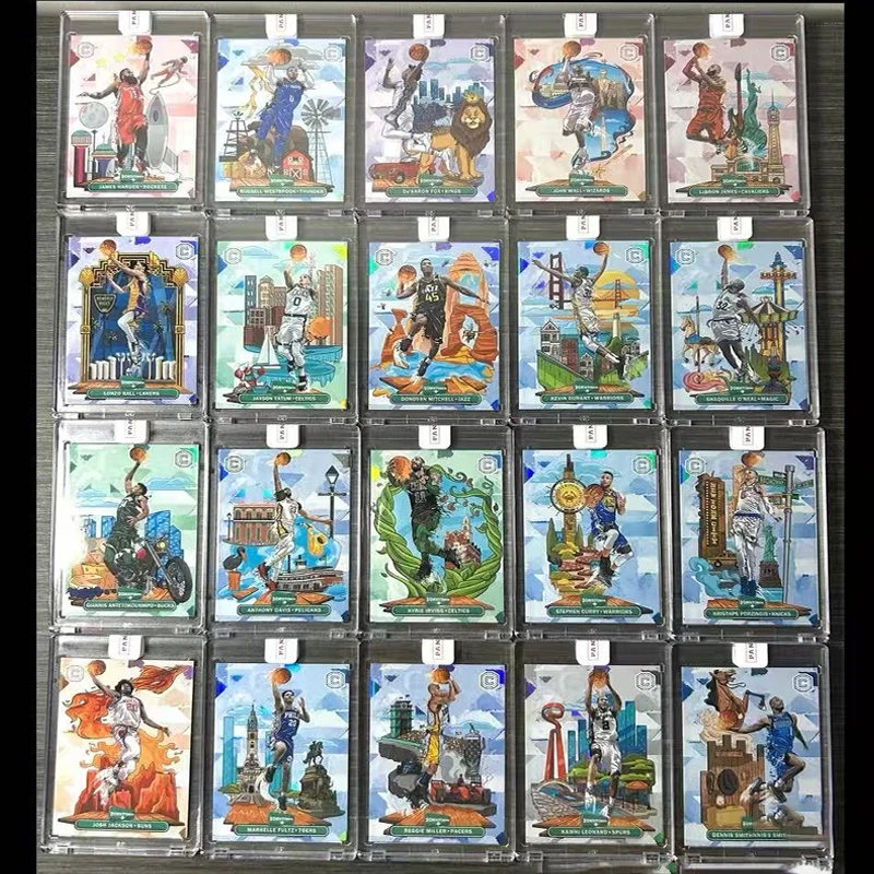 Colección de Tarjetas Autoconfeccionadas con Efecto Láser Ultrarealista de Restauración y Calidad de Imagen de James, Curry, Durant y Harden 2017-18