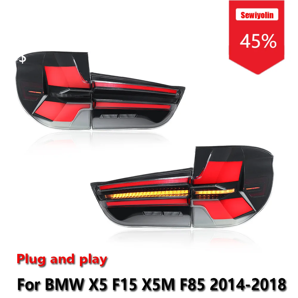 

Car LED Tail Light Assemblies For BMW X5 F15 X5M F85 2014-2018 Auto Fog DRL Brake Turn Signal Lamp Plug and Play