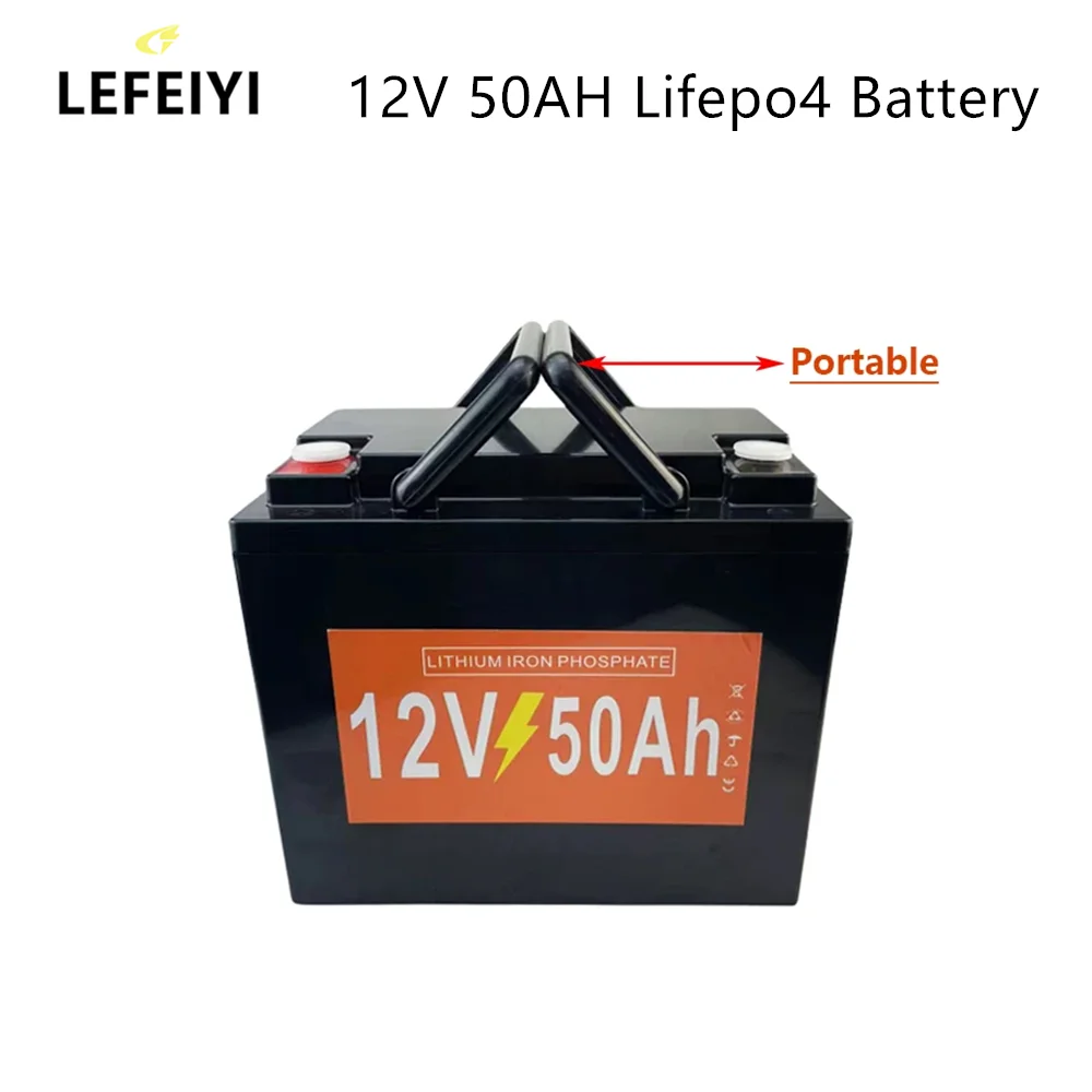 

12V 50Ah Rechargeable LiFePO4 Battery Pack with High Capacity And Power Suitable for Outdoor Portable Backup Power Supply