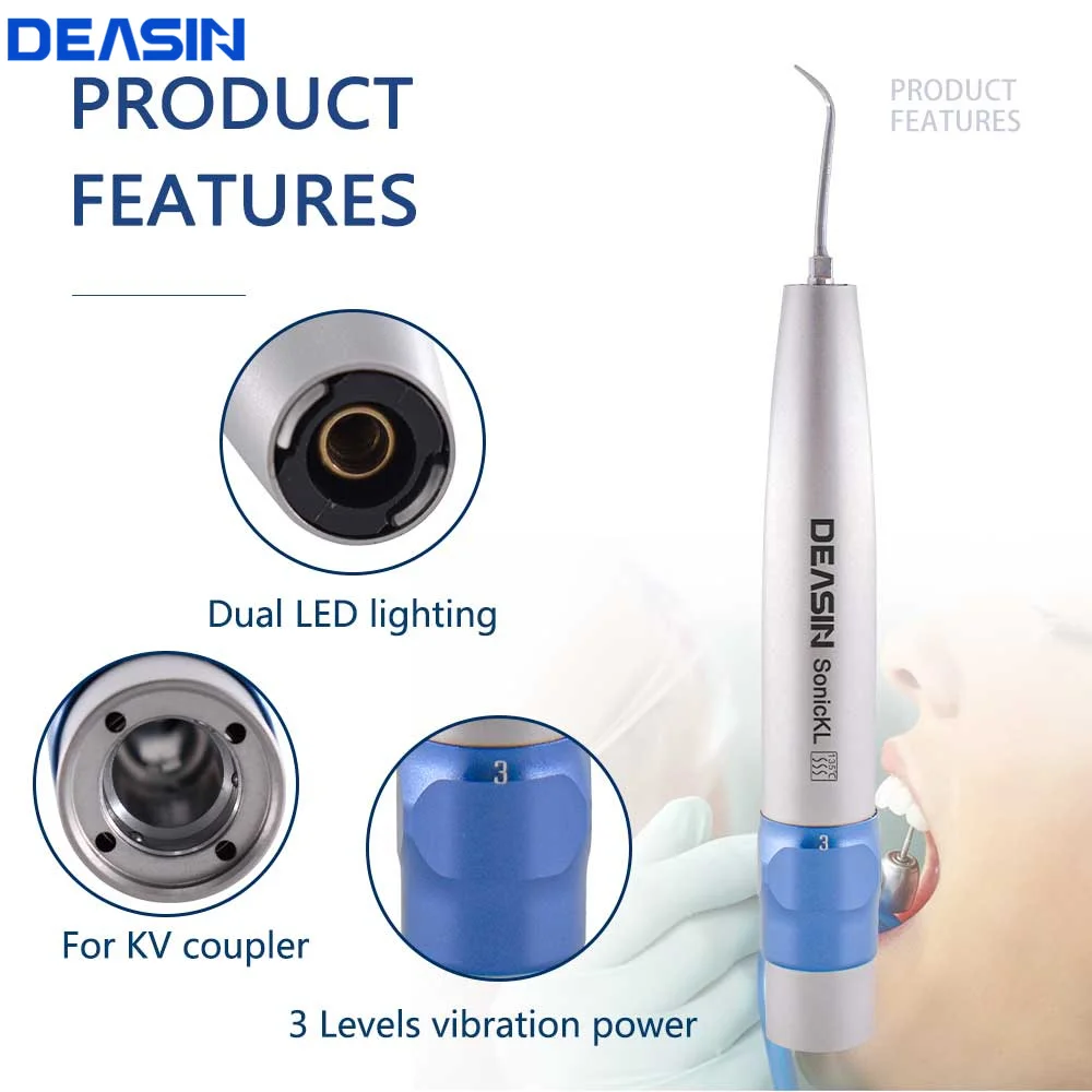 Dental Sonic Air Scaler Handpiece Led for Kavo 6 Holes Connector With 3 Perio Scaling Tip dentist Kit Teeth Cleaner Dentist tool