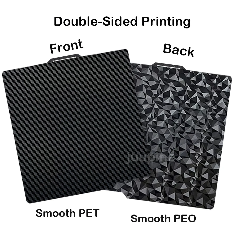 A1 PEI Build Plate 257 * 257mm, Double Sided Smooth Textured Heated Bed,Flexible Removable Spring Bed Plate for Bambu Lab A1/X1/X1C/X1E/P1P/P1S 3D Printer-Flexible Magnet NOT Included